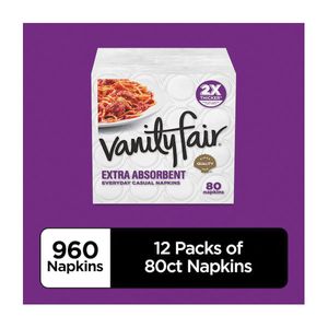 Vanity Fair Extra Absorbent White Napkinsimage