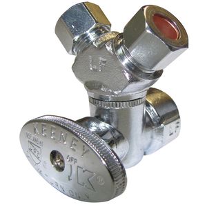 Plumb Pak 1/2 in. x 3/8 in. x 3/8 in. 3-Way Stop Valveimage