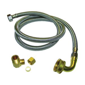 Plumb Pak 3/8 in. Compression x 3/8 in. Male Iron Pipe x 72 in. Stainless Steel Dishwasher Connectorimage