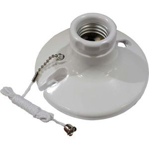 Pull Cord Ceiling Lampholder 250 Volt 660 Watt Whiteimage
