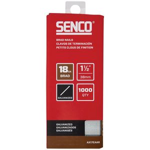 Senco 1-1/2 in. 18-Gauge Medium Head Electrogalvanized Brad Nail Stripimage