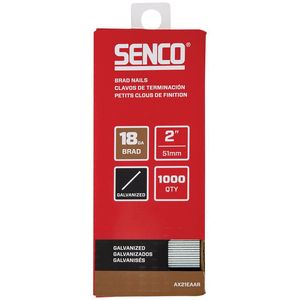 Senco 2 in. 18-Gauge Medium Head Electrogalvanized Brad Nail Stripimage