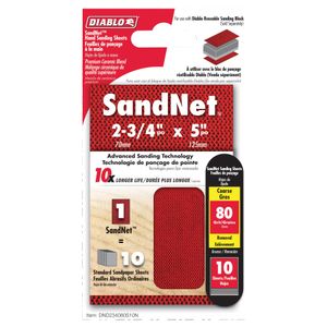 Diablo SandNet 2-3/4 in. 80 Grit Hook and Loop Sanding Sheetimage