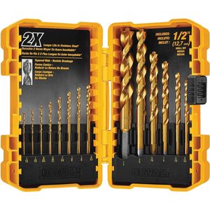 DEWALT 14-Piece Titanium Pilot Point Drill Bit Setimage