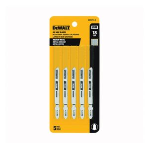 Dewalt 3 in. 18 TPI Metal Cutting Jig Saw Blade, 5-Packimage