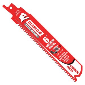 Diablo 6 in. Steel Demon Carbide Tipped Medium Metal Cutting Reciprocating Saw Bladeimage
