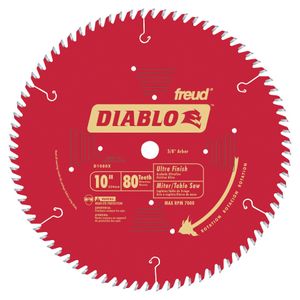 Diablo 10 in. 80-Tooth Ultra Finish Circular Saw Bladeimage