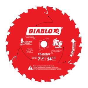 Diablo 7-1/4 in. 24-Tooth Framing Saw Bladeimage