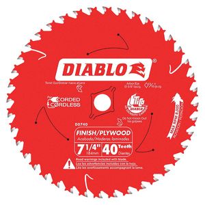 Diablo 7-1/4 in. 40 Tooth Circular Saw Bladeimage