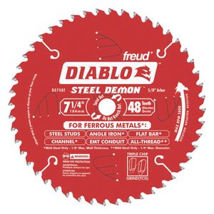 Diablo 7-1/4 in. 48 Tooth Steel Demon Metal Cutting Circular Saw Bladeimage
