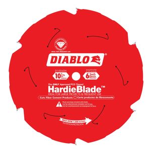 Diablo 10 in. 6 Tooth Fiber Cement Circular Saw Bladeimage