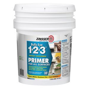 Zinsser 5 gal. Bulls Eye 1-2-3 Interior and Exterior Primer Sealerimage