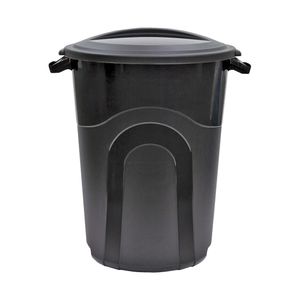 United Solutions 32 gal. Black Molded Plastic Trash Canimage