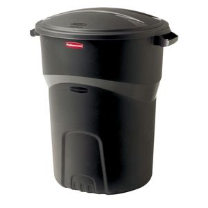 Rubbermaid 32 gal. Black Refuse Container with Lidimage