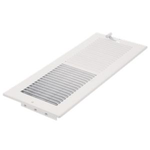 Imperial 12 in. x 4 in. White Multi-Shutter Sidewall Registerimage