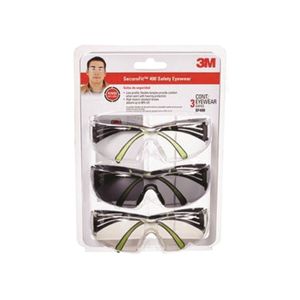 3M 3-Piece Clear, Mirrored, and Gray Safety Eyewear Assortmentimage
