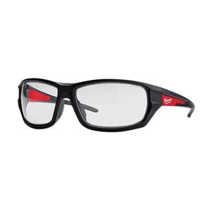 Milwaukee Red and Black Frame Clear Safety Glassesimage