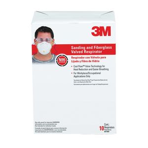 3M 10-Pack Sanding and Fiberglass Valved Respiratorimage