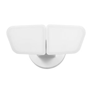 Globe Electric 2200 Lumen White Twin Head Dusk-to-Dawn Wired Security Flood Lightimage