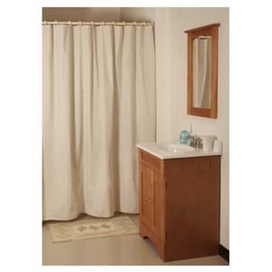 Simple Spaces 70 in. x 72 in. White Vinyl Shower Curtainimage