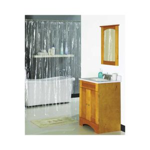 Simple Spaces 70 in. x 72 in. Clear Vinyl Shower Linerimage