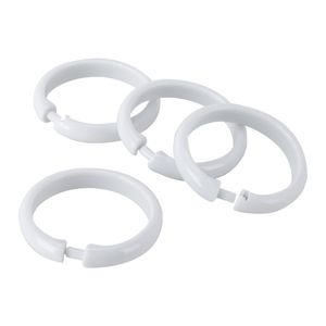 Simple Spaces 11-Piece White O-Ring Shower Curtain Ringsimage