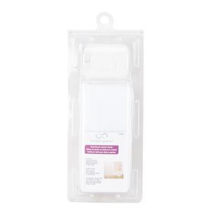 Simple Spaces 70 in. x 72 in. Frosted Vinyl Shower Curtain with Hooksimage