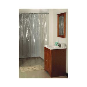 Simple Spaces 70 in. x 72 in. Clear Vinyl Shower Curtainimage