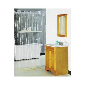 Simple Spaces 70 in. x 72 in. Clear Hookless Shower Curtainimage