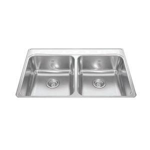 Kindred 33 in. x 22 in. x 8 in. Stainless Steel Double Bowl Kitchen Sinkimage