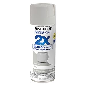 Rust-Oleum Painters Touch 2X Ultra Cover 12 oz. Satin Stone Gray Spray Paintimage