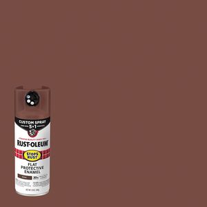 Rust-Oleum 12 oz. Flat Brown Stops Rust 5-in-1 Protective Enamel Spray Paintimage