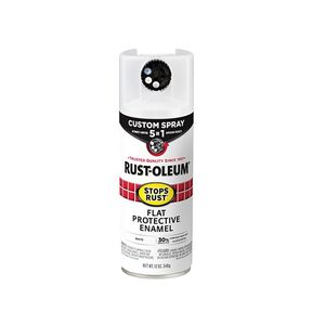 Rust-Oleum 12 oz. Flat White Stops Rust 5-In-1 Enamel Spray Paintimage