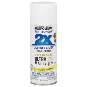 Rust-Oleum Painters Touch 2X Ultra Cover 12 oz. Matte White Spray Paintimage