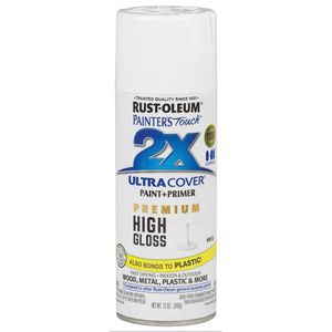 Rust-Oleum 12 oz. Painters Touch 2X Ultra Cover High Gloss White Spray Paintimage