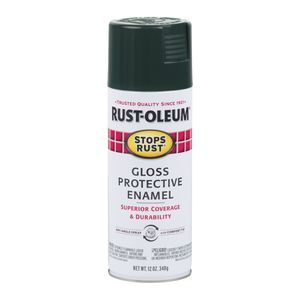 Rust-Oleum 12 oz. Stops Rust Gloss Dark Hunter Green Spray Paintimage