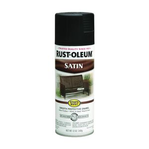 Rust-Oleum 12 oz. Satin Black Rust Preventative Spray Paintimage