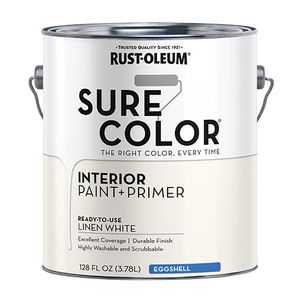 Rust-Oleum 1 gal. Linen White Eggshell Interior Wall Paintimage