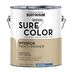 Rust-Oleum 1 gal. Sure Color Soft Beige Eggshell Interior Wall Paintimage