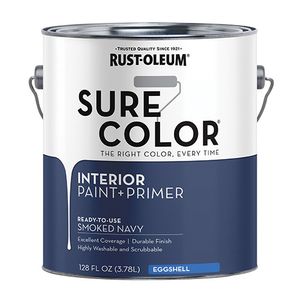 Rust-Oleum Sure Color 1 gal. Smoked Navy Eggshell Interior Wall Paintimage