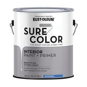 Rust-Oleum Sure Color 1 gal. Storm Gray Eggshell Interior Wall Paintimage