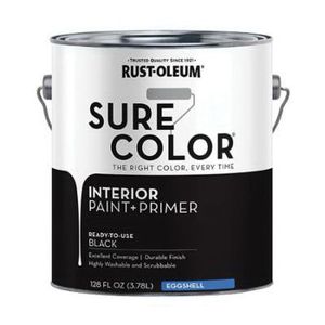 Rust-Oleum 1 gal. Sure Color Black Eggshell Interior Wall Paintimage