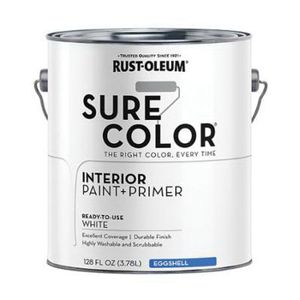 Rust-Oleum 1 gal. Sure Color Eggshell White Interior Wall Paintimage