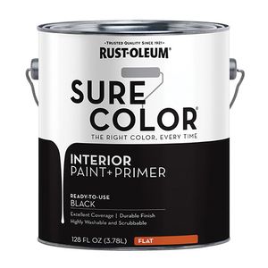 Rust-Oleum 1 gal. Flat Black Sure Color Interior Wall Paintimage