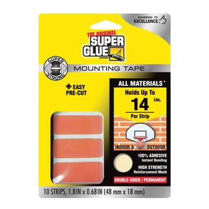 Original Super Glue 11/16 in. x 1-7/8 in. Double Sided Mounting Tape Stripsimage