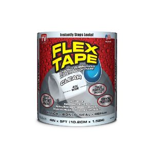 Flex Seal 4 in. x 5 ft. Clear Flex Tape Waterproof Repair Tapeimage
