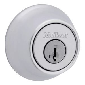 Kwikset Single Cylinder Satin Chrome Deadboltimage
