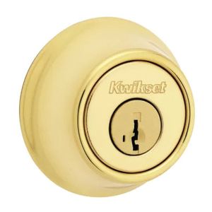 Kwikset Double Cylinder Bright Brass Deadboltimage