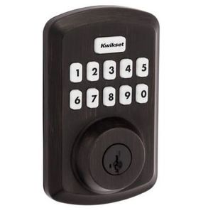 Kwikset Powerbolt 250 Venetian Bronze SmartKey Keypad Electronic Deadbolt Lockimage