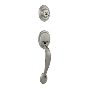 Kwikset Dakota Handleset with Polo Interior Knob, Satin Nickelimage